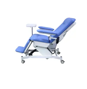 Electric Hospital Chemotherapy Infusion Phlebotomy Donation Collection Mobile Blood Donor Drawing Dialysis Chair