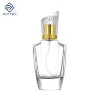 Flacon de parfum de luxe en verre transparent à fond épais avec bouchon doré/argenté, pulvérisateur à pompe, diffuseur à bâtonnets 50 ml pour homme/femme - Meilleures ventes