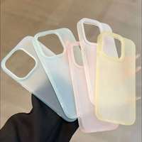 Coque de téléphone portable en TPU souple ultra-fine, semi-transparente et mate, en promotion pour iPhone 17 16 15 14 13 12 11 Pro Max 7 8 Plus Xs Max XR