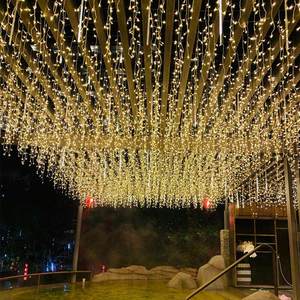Guirnalda de Luces <span class=keywords><strong>LED</strong></span> de Cobre a Prueba de Agua para Fiestas, Guirnalda de Luces de Hielo, Luz Blanca Cálida, Luces de Hadas para Exteriores, Iluminación Navideña para Paisajes - Product Image 5