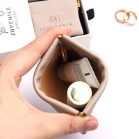 Étui à Lunettes en Cuir PU Personnalisé avec Relief, Pochette de Rangement à Pression, Luxe, Étanche, pour Rouge à Lèvres et Bijoux