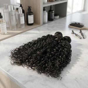 Indian Virgin <b>Human</b> <b>Hair</b> Bulk <b>Curly</b> Wave Double Drawn Full Ends Dyeable All Colors Machine Double Weft <b>Extensions</b> - Product Image 2