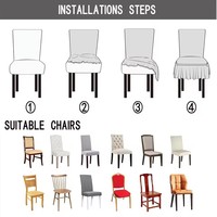 Housses de chaise élastiques géométriques Housses de siège extensibles universelles pour salon, banquet, mariage, hôtel, chaise de salle à manger