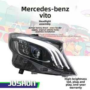 Adapté à la modification du bloc optique des Mercedes-Benz Vito 16-23 avec guide de lumière à lentille LED et feux de jour de style Maybach. - Product Image 2