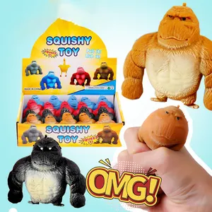 2024 новые эластичные пухлые фигурки обезьяны sqishy игрушки мягкие tpr костюм гориллы для снятия стресса сжимные мягкие игрушки