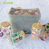 Goode Wholesale Gobelet 16oz Étanche Écologique Marque de Luxe Tendance Dessin Animé Chinois Labubu UV DTF pour Décorations de Tasses