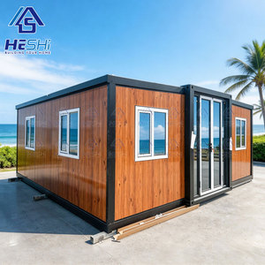 Casa Contenedor Moderna HESHi de 20 Pies, Módulo de Vivienda Prefabricado con Exterior de Madera, Diseño Rectangular - Product Image 1