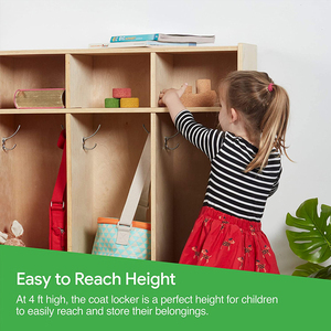 XIHA-armario de madera para niños, <span class=keywords><strong>Bolsa</strong></span> Escolar, organizador de tela para zapatos, almacenamiento preescolar, Montessori, guarderías, Cubbies - Product Image 4