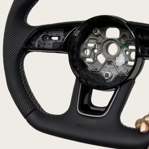 Volant en cuir <span class=keywords><strong>noir</strong></span> personnalisé pour Audi A1 A3 A4 A5 A6 B8 B8.5 S3 S4 S5 S6 S7 RS3 RS4 RS5 RS6 RS7 S8 - Product Image 4
