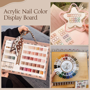 MissGel Diseño personalizado Redondo Acrílico Impresión de uñas Placa transparente Manicura Nail Display Card Nail UV Gel Pantalla a color - Product Image 6