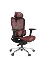 Chaise pivotante de bureau moderne Guangdong Foshan avec pieds croisés en maille ergonomique tissu pivotant haut dossier moyen directeur exécutif