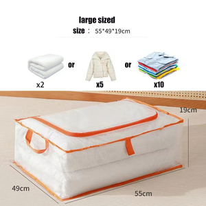 Pieghevole in PVC trasparente impermeabile borsa di stoccaggio coperta trapunta scatole di immagazzinaggio in ordine camera da letto <span class=keywords><strong>armadio</strong></span> per risparmiare spazio Mobile - Product Image 5