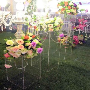 Khay Nhựa <span class=keywords><strong>Acrylic</strong></span> Trưng Bày Hình Khối Vuông Trong Suốt Dành Cho Đám Cưới Và Tiệc Tùng - Product Image 4