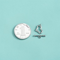 Bouton texturé en argent sterling S925, finition martelée électroplaquée, fermoir irrégulier en forme de cœur