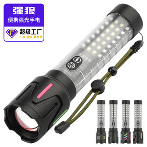 Linterna LED Multifuncional Recargable de 1800 mAh con Carga Tipo C y Función de Zoom para Uso en Exteriores - Product Image 2