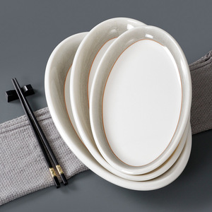 Xiangyuan American Commercial Restaurant <b>Melamine</b> Fish <b>Plate</b>, Imitation Porcelain Dish <b>Plate</b>, Plastic Dinner <b>Plate</b>, Oval <b>Plate</b>, - Product Image 3