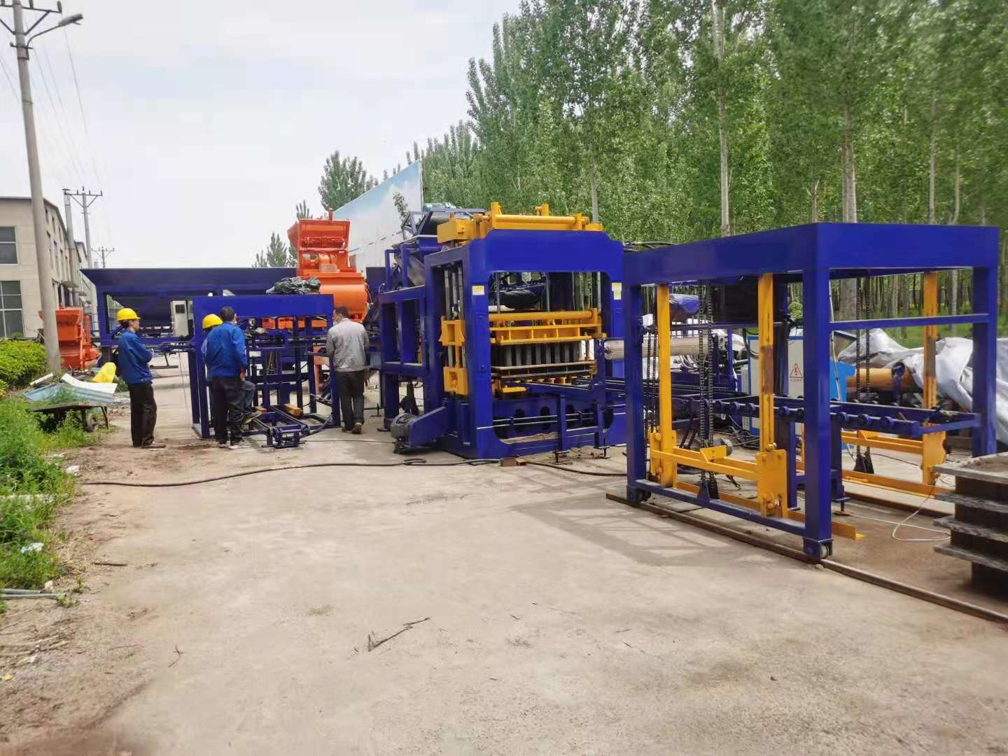 concrete tiles outdoor machine
