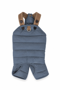 Tuta Imbottita per Cani con Cinghie Marroni, Abbigliamento Caldo a Quattro Zampe per Cani Piccoli, Maltesi, Teddy, Cappotto Invernale per Animali Domestici - Product Image 1