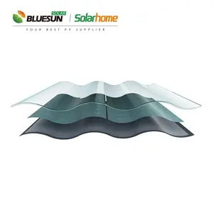 Bluesun BIPV光伏屋顶瓦30w薄膜太阳能电池屋顶瓦片30w平铺产生能量的太阳高度