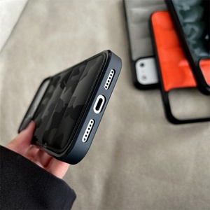 Funda 3D para iPhone Air 17 16 15 14 13 Pro Max, Diseño de Chaqueta Acolchada de Camuflaje, Tacto Suave, Relleno de Algodón - Product Image 6