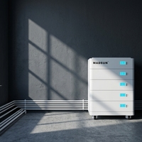 Madsun Stackable LiFePO4 baterai 25kWh 10kWh 5kWh penyimpanan energi rumah hibrid off grid