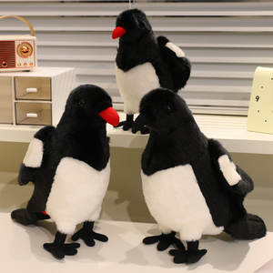 Jouet en peluche personnalisé de <span class=keywords><strong>pie</strong></span> réaliste de dessin animé, jouet d'oiseau en peluche, poupée animal de confort de conception d'ODM - Product Image 4