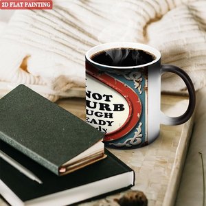 Color Changing <b>Ceramic</b> <b>Mug</b> 11oz Frosted Black Heat Sensitive Magic Cup Interactive Design - Product Image 3