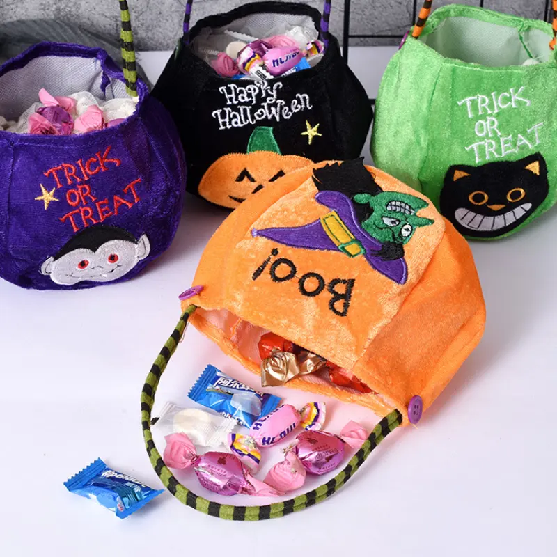 Sacchetto di caramelle per feste all'ingrosso sacchetto di zucca bomboniera per bambini dolcetto o scherzetto borsa di Halloween