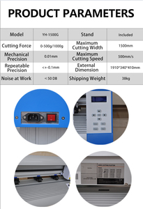 Cortadora de Vinilo Digital XTEK de 1500G, 1.5M de Ancho, con Accesorios, en Stock en Almacén de EE. UU., 110V/220V - Product Image 3