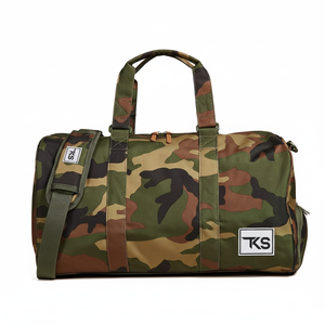 กระเป๋าเดินทางผ้าไนลอนกันน้ำมีช่องใส่รองเท้าโลโก้ออกแบบได้ตามต้องการสำหรับยิมชายหญิง - Product Image 1