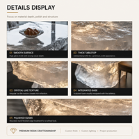 Usine OEM/ODM pour la fabrication sur mesure de tables à manger et de tables basses en résine transparente de luxe pour villas