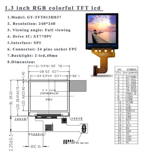 Màn Hình Cảm Ứng Hình Tròn 0,96, 1.0,1.3,1.54,1.8,2.4,2.95 Inch 4SPI Màn Hình Tft <span class=keywords><strong>Ips</strong></span> Tft Spi Đủ Màu - Product Image 4