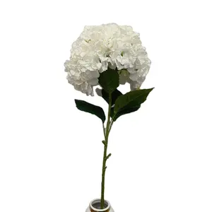 QSLH Ti47 2022 hot sale big size hydrangeas flowers artificial wedding white hydrangea silk hydrangea for wedding