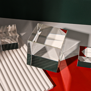 Hızlı kargo toptan 70*70*70mm şeffaf temizle <span class=keywords><strong>Paperweight</strong></span> K9 3D kristal küp boş kristal gravür için - Product Image 3