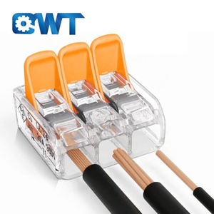 Bloques de terminales de pared QWT 412, 413415 equivalentes Conectores de conductor de cable compacto extraíble Wago 221 - Product Image 1