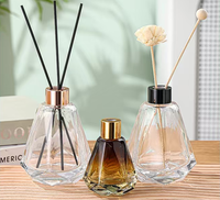 Nouveau style – Bouteille diffuseur de parfum cylindrique en verre de 60 ml et 240 ml avec bouchon en liège et marquage à chaud