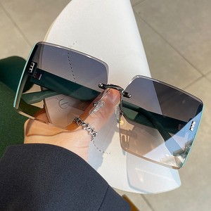 High-end cornice quadrata popolare personalità PC occhiali da sole per le donne grandi viso dimagrante UV-400 classi - Product Image 4