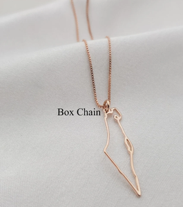 สร้อยคอโครงร่างแผนที่อิสราเอลอิสราเอลพร้อมสร้อยคออิสราเอล - Product Image 4