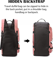 Bolsa de Viaje Unisex de Gran Capacidad (36-55L), Organizador de Equipaje Portátil, Material Oxford, Cierre de Cremallera, Correa Ajustable, Estilo Deportivo