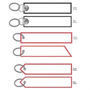 Porte-clés tissé personnalisé avec logo brodé pour avion, en tissu, avec nom de marque, vente en gros à prix réduit - Product Image 6