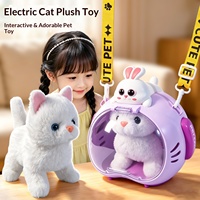 Jouet en peluche électrique pour enfants, lapin et chien, avec fonction de marche, son réaliste et aboiements, en plastique et rembourrage en coton PP