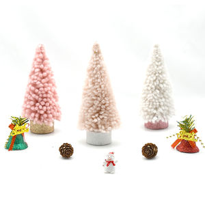 पर्यावरण के अनुकूल सस्ते थोक चीनी मिनी क्रिसमस पेड़ तालिका के शीर्ष सजाने लघु गुलाबी ऊन पेड़ क्रिसमस पेड़ - Product Image 5