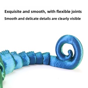 Figurines de caméléons imprimées en 3D, jouets d'animaux mobiles multi-articulés, miniatures pour accessoires de maison, cadeau pour enfants, décoration de salon - Product Image 4