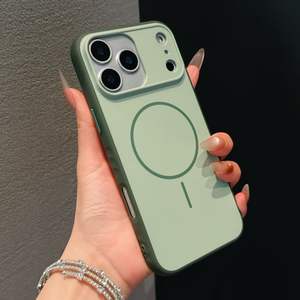 Funda para iPhone 17 Pro Max, diseño moderno con bloques de color, textura sólida, magnética, con orificio grande y anticaídas - Product Image 4