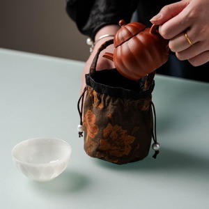 Sac de rangement en coton et lin pour sachets de thé, trois significations et mille univers, housse portable pour tasses et théières, nouveau style chinois - Product Image 3