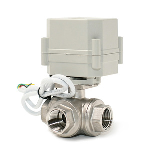 วาล์วควบคุมไฟฟ้าสามทาง สแตนเลส DN15 4 20mA 0 10V สำหรับควบคุมน้ำร้อน - Product Image 1