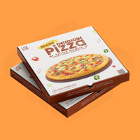 Boîte à pizza kraft ondulée écologique personnalisée emballage en carton d'art au fini mat de qualité alimentaire avec logo personnalisé pour les cadeaux