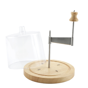 MUEN Trancheuses à fromage Tête <span class=keywords><strong>de</strong></span> Moine manuelles avec logo personnalisé, planche en bois <span class=keywords><strong>de</strong></span> chêne, râpe à chocolat en acier inoxydable, lavable au lave-vaisselle - Product Image 1