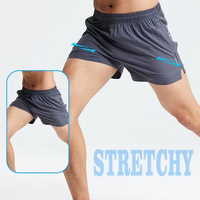 Shorts de sport 2-en-1 personnalisés pour hommes, séchage rapide, respirants, extensibles dans quatre directions, écologiques, imperméables, unis et rayés