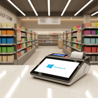 Système de point de vente tablette à double écran Windows/Android avec écran principal de 11,6 pouces, imprimante thermique 80 mm, lecteur de code QR